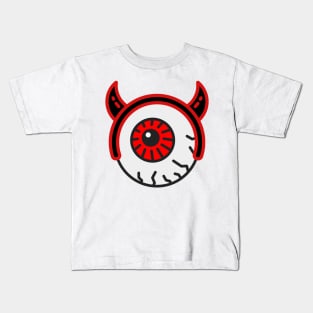 scary eyeball design Kids T-Shirt
